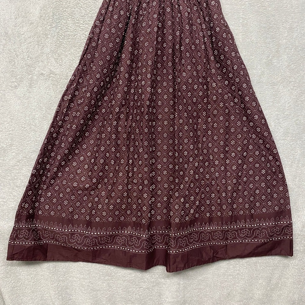 Madewell Dress Small The Melody Smocked Midi Daisy Print Dusty Plum Cotton NV483 - Picture 7 of 15